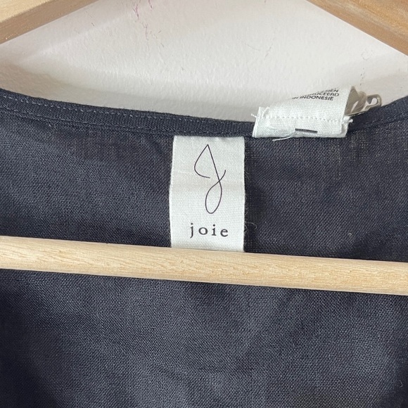 Joie Black Sleeveless Lace-Up Blouse - Picture 3 of 11